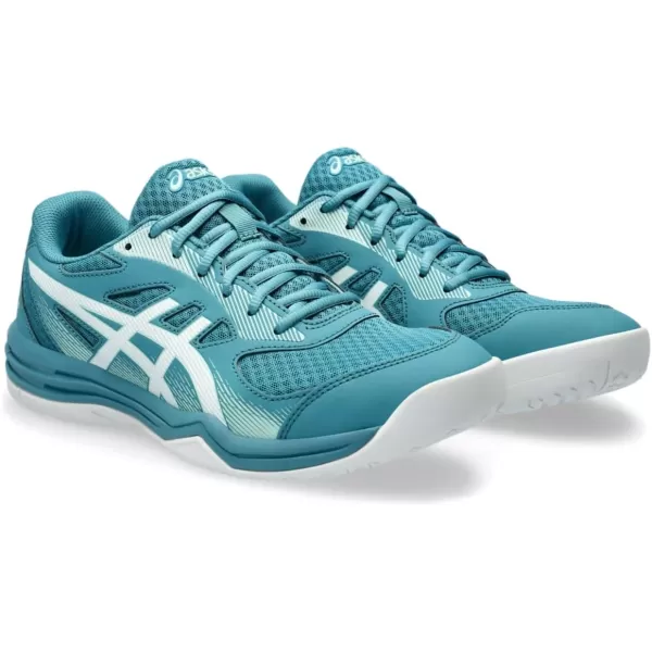 imageASICS Mens Upcourt 5 Indoor Sport ShoeBlue TealWhite