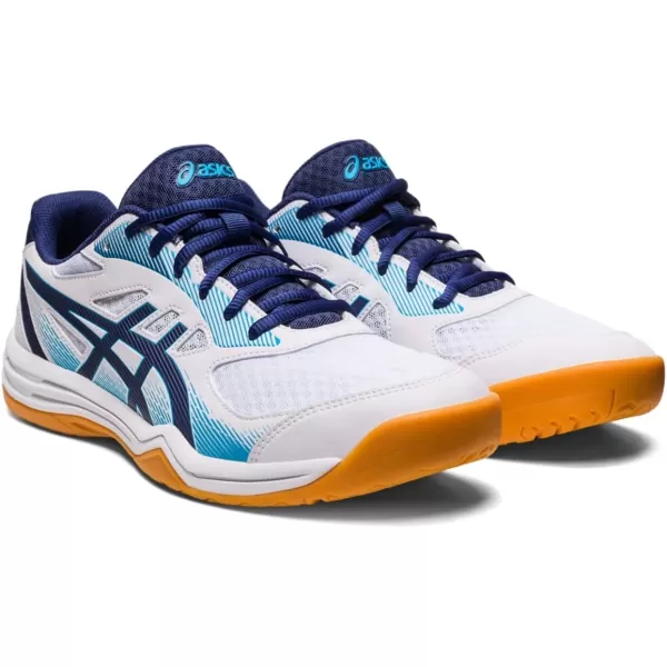 imageASICS Mens Upcourt 5 Volleyball ShoesWhiteIndigo Blue