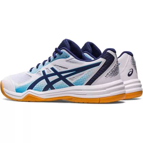 imageASICS Mens Upcourt 5 Volleyball ShoesWhiteIndigo Blue