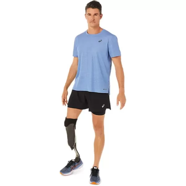 imageASICS Mens Ventilate ACTIBREEZE Short Sleeve TOP Running ApparelBlue Harmony