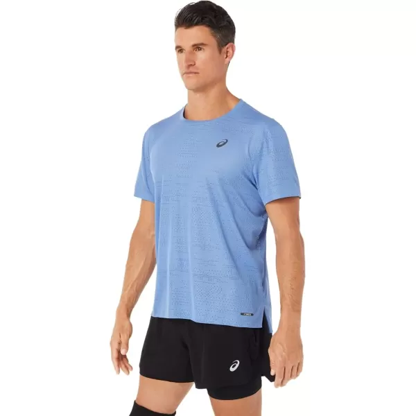 imageASICS Mens Ventilate ACTIBREEZE Short Sleeve TOP Running ApparelBlue Harmony