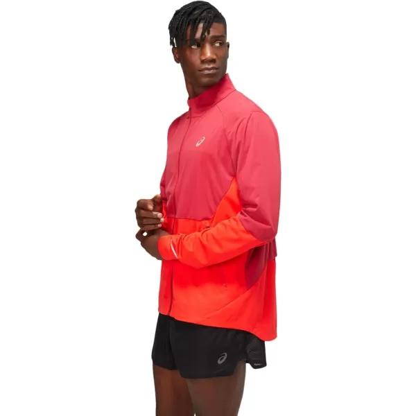 imageASICS Mens Ventilate Jacket Running ApparelBurgundyElectric Red
