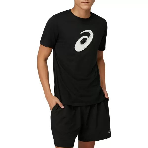 imageASICS Mens XG Paintbrush Short Sleeve TEE Training ApparelPerformance Black
