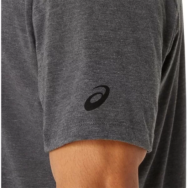 imageASICS Mens XG Short Sleeve Lockup Logo TEE Training ApparelDark Grey Heather