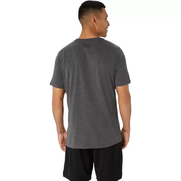 imageASICS Mens XG Short Sleeve Lockup Logo TEE Training ApparelDark Grey Heather