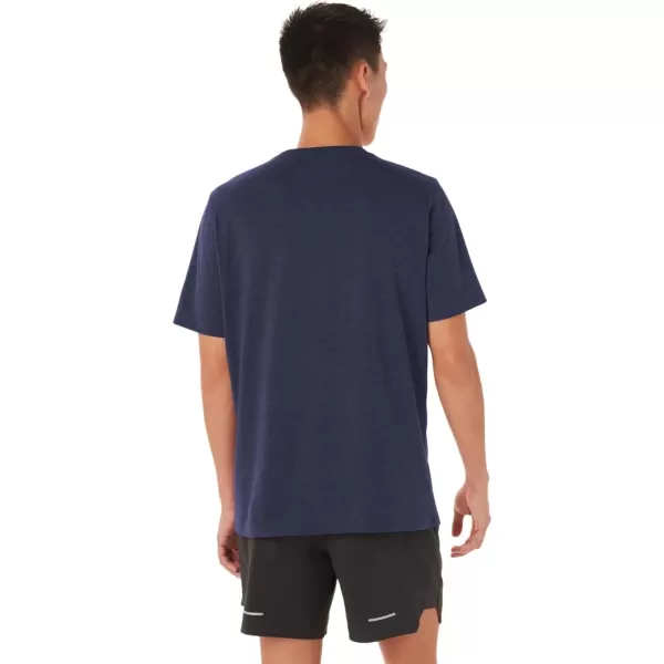 imageASICS Mens XG Short Sleeve Lockup Logo TEE Training ApparelPeacoat Heather
