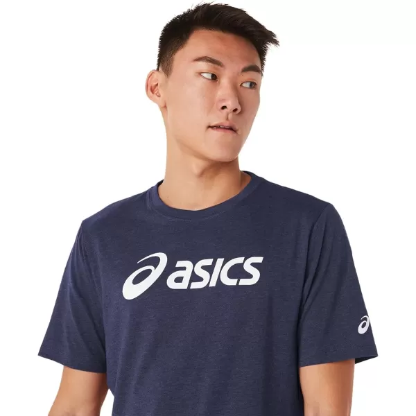 imageASICS Mens XG Short Sleeve Lockup Logo Tee ApparelPeacoat Heather