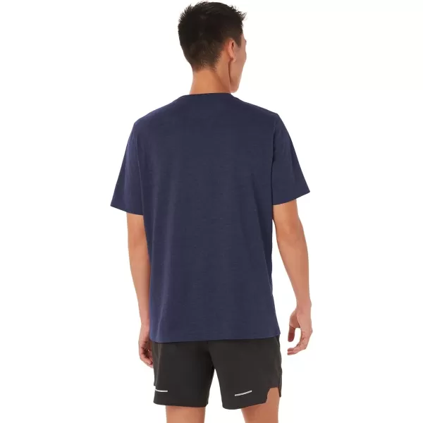 imageASICS Mens XG Short Sleeve Lockup Logo Tee ApparelPeacoat Heather