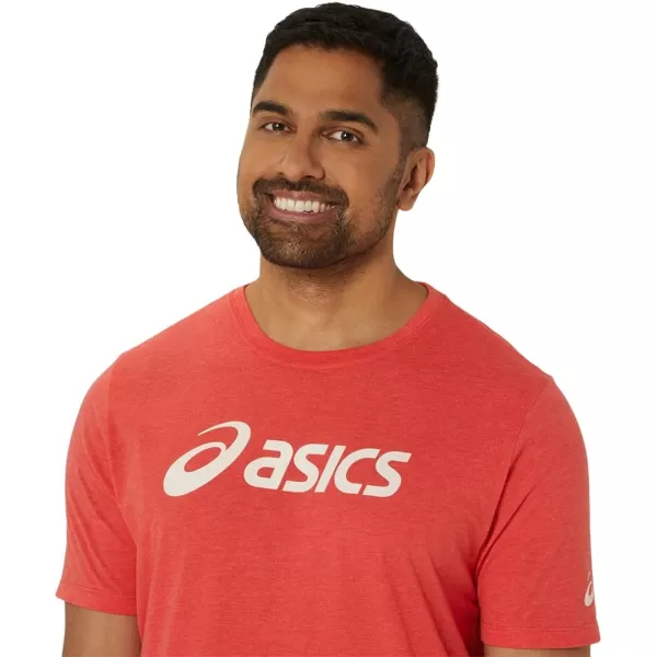 imageASICS Mens XG Short Sleeve Lockup Logo Tee ApparelRed Alert Heather