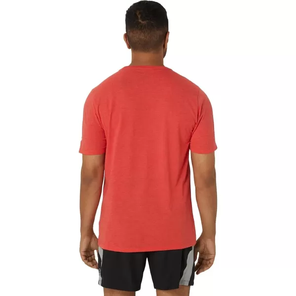 imageASICS Mens XG Short Sleeve Lockup Logo Tee ApparelRed Alert Heather