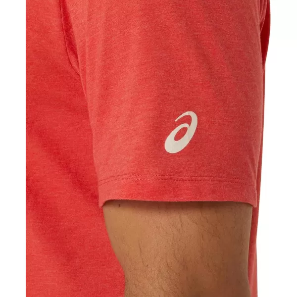 imageASICS Mens XG Short Sleeve Lockup Logo Tee ApparelRed Alert Heather