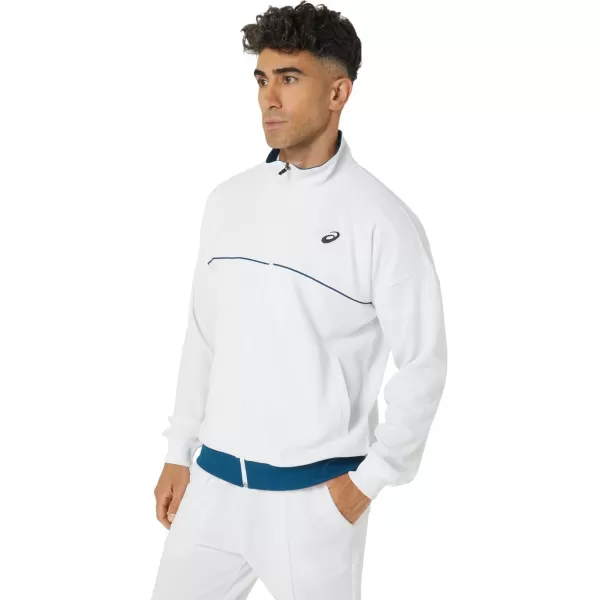imageASICS Unisex CLASSIC KNIT JACKET ApparelBrilliant White
