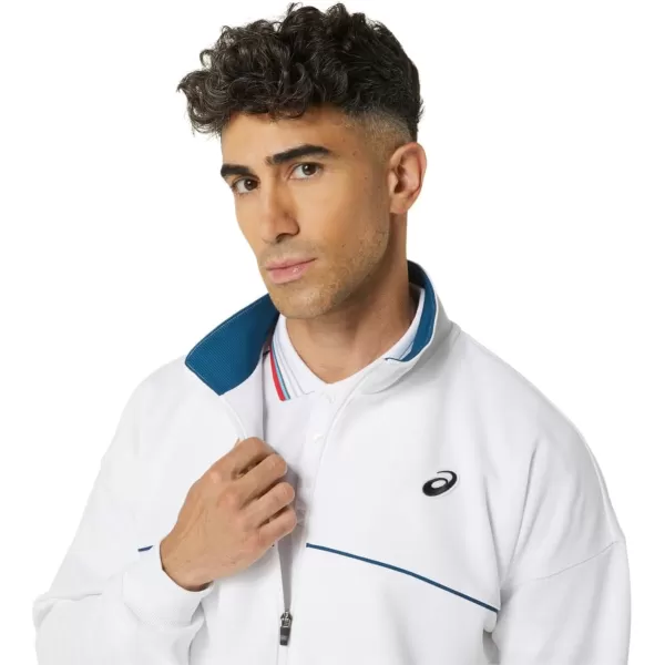 imageASICS Unisex CLASSIC KNIT JACKET ApparelBrilliant White