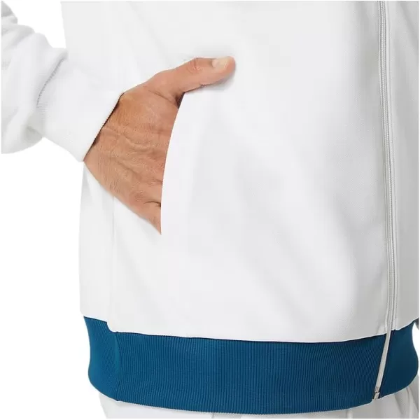 imageASICS Unisex CLASSIC KNIT JACKET ApparelBrilliant White