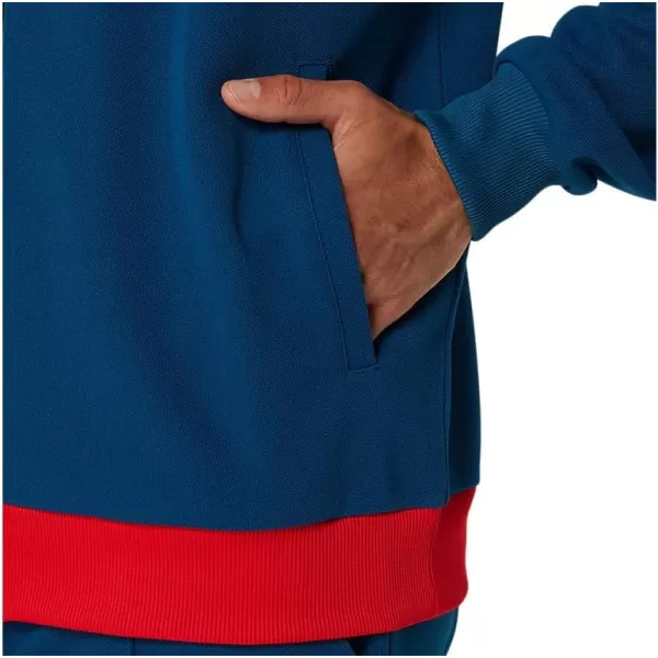 imageASICS Unisex CLASSIC KNIT JACKET ApparelMako Blue