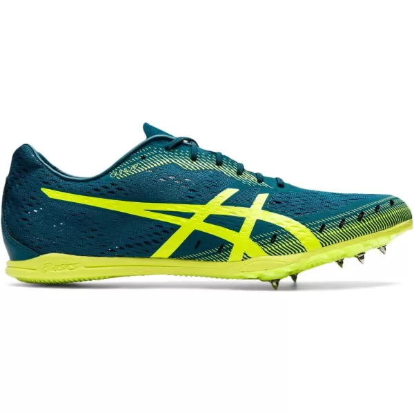 imageASICS Unisex Gun Lap 2 Track  Field ShoesVelvet PineSafety Yellow