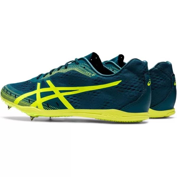 imageASICS Unisex Gun Lap 2 Track  Field ShoesVelvet PineSafety Yellow