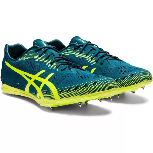 imageASICS Unisex Gun Lap 2 Track  Field ShoesVelvet PineSafety Yellow