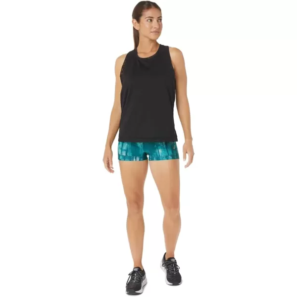 imageASICS Womens 2IN Train Short Training ApparelPerf Tie Dye Velvet Pine Print