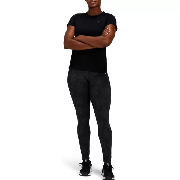 imageASICS Womens 78 Tights Running ApparelGraphite GreyPerf Black Linear Eclipse