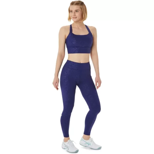 imageASICS Womens 92 FIT SANA Pocket Tight Training ApparelJapan Brushed Emboss Dive Blue