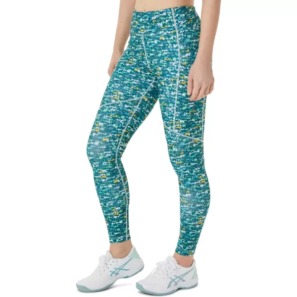 imageASICS Womens 92 FIT SANA Pocket Tight Training ApparelTennis Japan Brushed Aop Soothing Sea