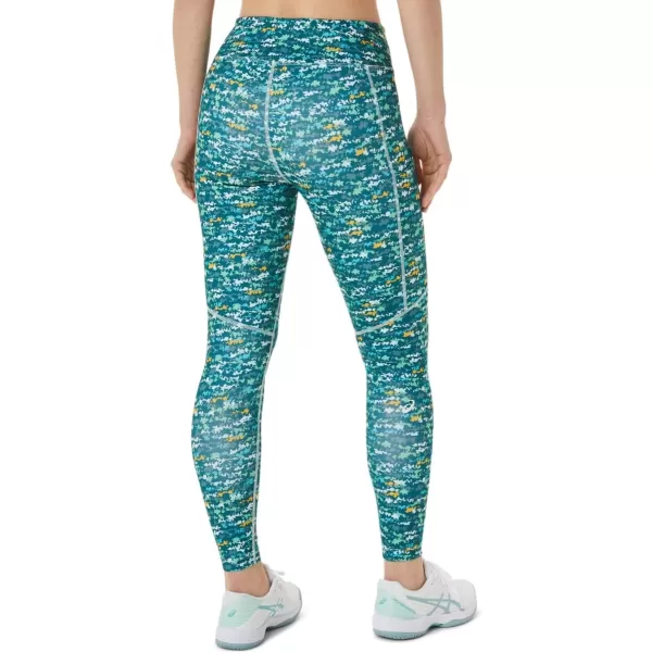 imageASICS Womens 92 FIT SANA Pocket Tight Training ApparelTennis Japan Brushed Aop Soothing Sea