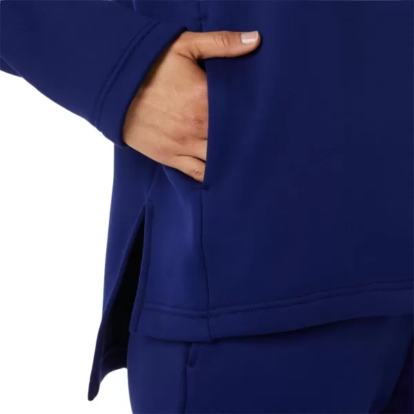 imageASICS Womens BRUSHED KNIT PULLOVER ApparelDive Blue