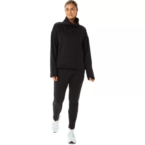 imageASICS Womens BRUSHED KNIT PULLOVER ApparelPerformance Black