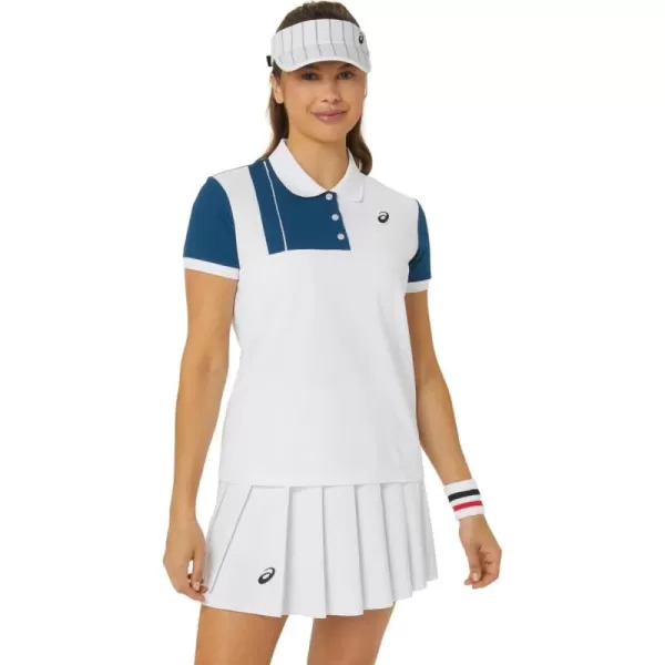 imageASICS Womens Classic Polo Shirt ApparelBrilliant White