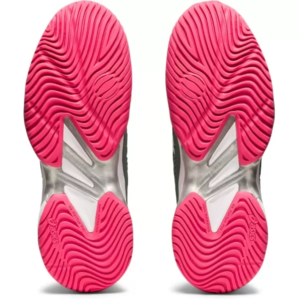 imageASICS Womens Court FlyteFoam 2 Tennis Shoes 5 Laser PinkWhite12 Slate GreyWhite