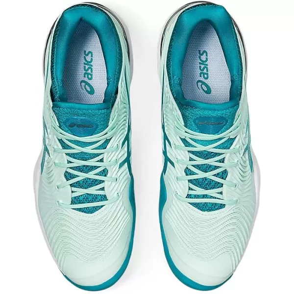 imageASICS Womens Court FlyteFoam 2 Tennis Shoes 5 Laser PinkWhite5 Bio MintLagoon