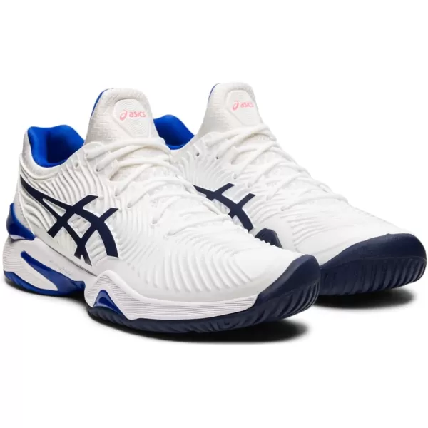 imageASICS Womens Court FlyteFoam 2 Tennis Shoes 5 Laser PinkWhite55 WhiteLapis Lazuli Blue