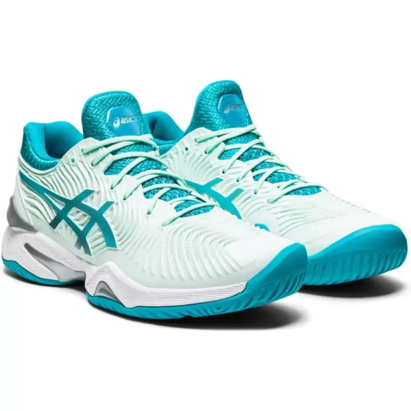 imageASICS Womens Court FlyteFoam 2 Tennis Shoes 5 Laser PinkWhite7 Bio MintLagoon