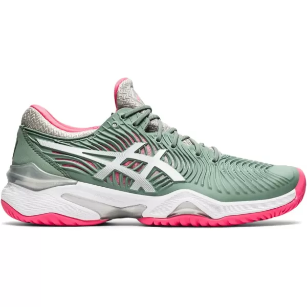 imageASICS Womens Court FlyteFoam 2 Tennis Shoes 5 Laser PinkWhite7 Slate GreyWhite