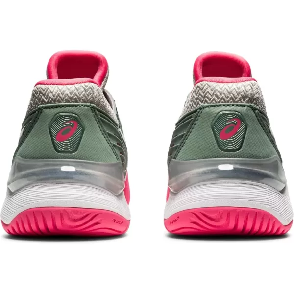 imageASICS Womens Court FlyteFoam 2 Tennis Shoes 5 Laser PinkWhite7 Slate GreyWhite