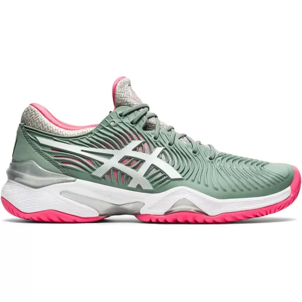 imageASICS Womens Court FlyteFoam 2 Tennis ShoesSlate GreyWhite