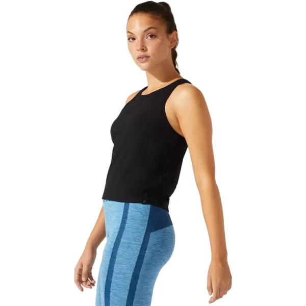 imageASICS Womens Cropped Logo Tank Training ApparelPerformance Black