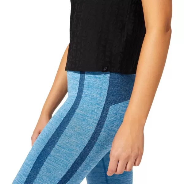 imageASICS Womens Cropped Logo Tank Training ApparelPerformance Black