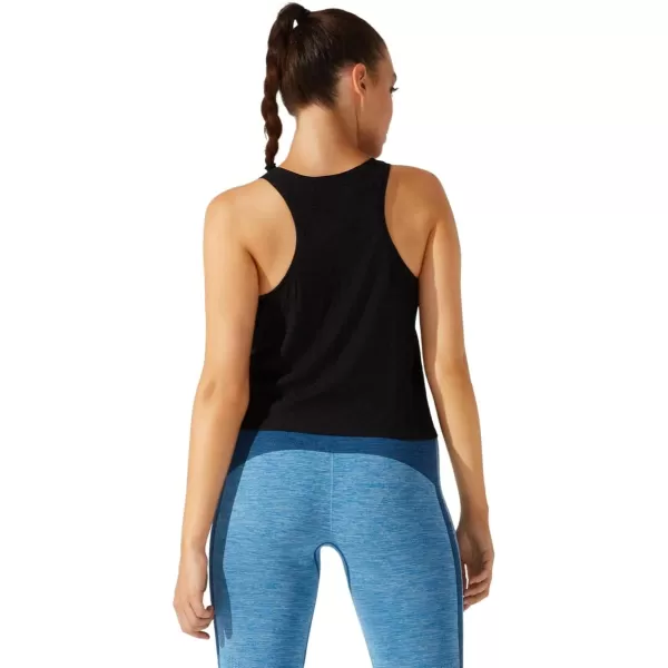 imageASICS Womens Cropped Logo Tank Training ApparelPerformance Black