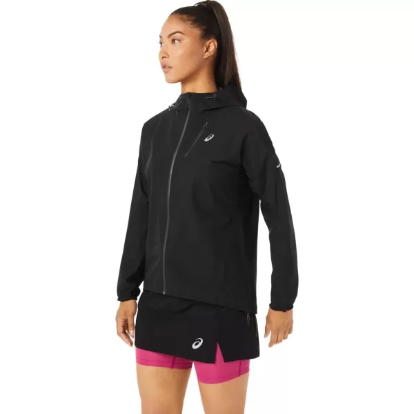 imageASICS Womens FUJITRAIL WATERPROOF JACKET ApparelPerformance Black