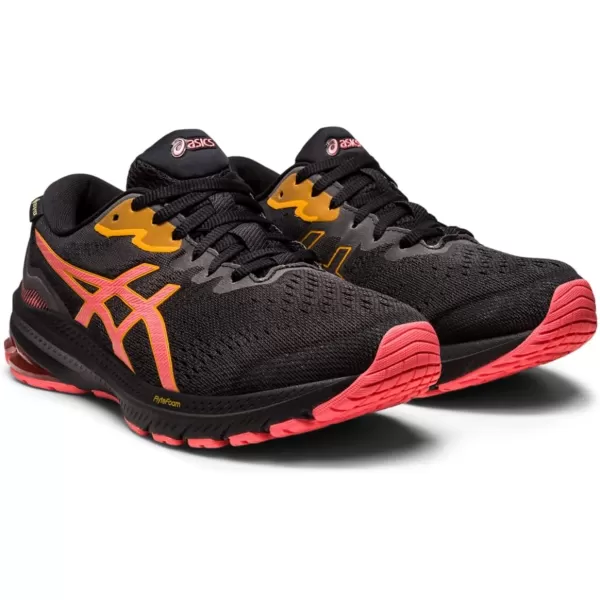 imageASICS Womens GT1000 11 GTX Running ShoesBlackPapaya