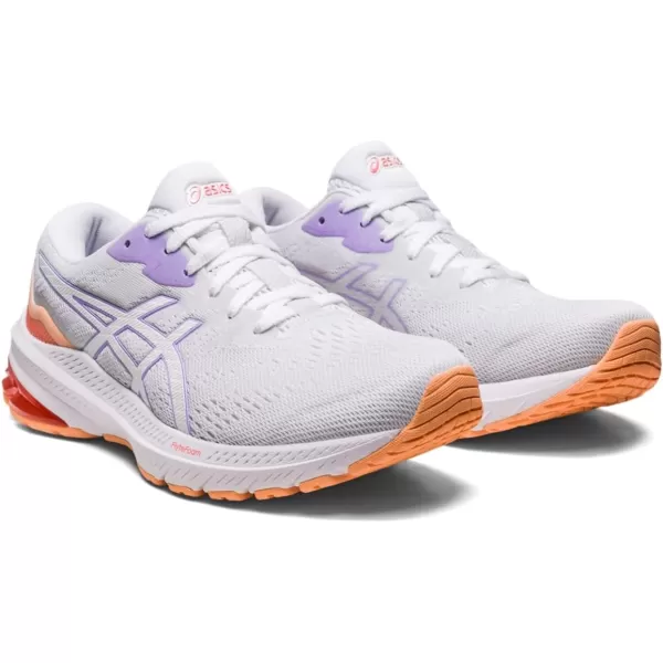 imageASICS Womens GT1000 11 Running ShoesWhiteDigital Violet