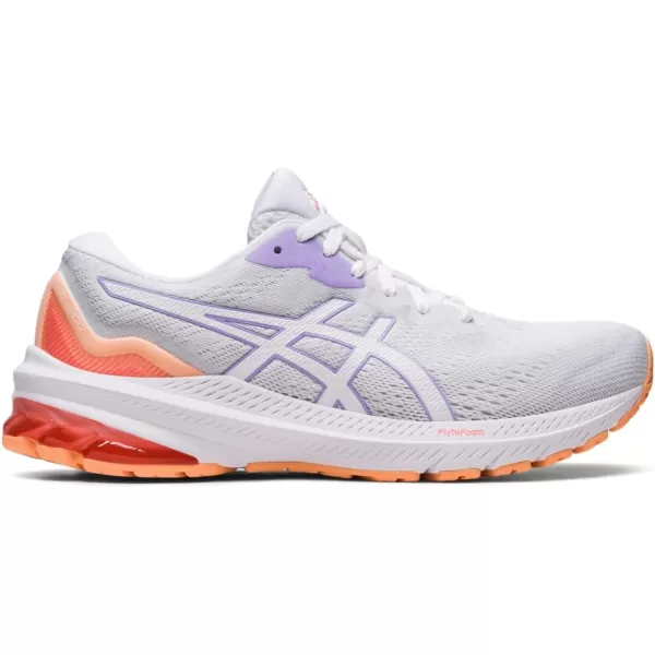 imageASICS Womens GT1000 11 Running ShoesWhiteDigital Violet
