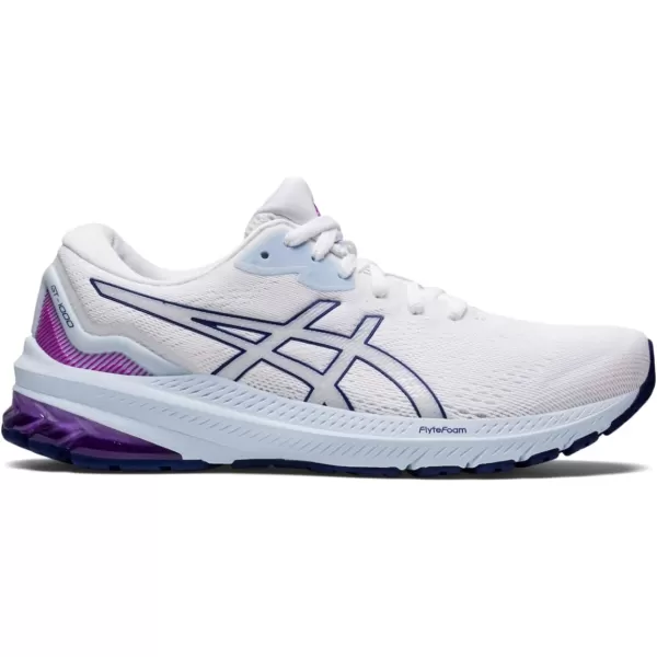 imageASICS Womens GT1000 11 Running ShoesWhiteDive Blue