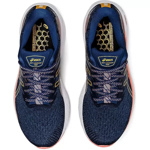 imageASICS Womens GT2000 10 Running ShoesMidnight BlueTiger Yellow