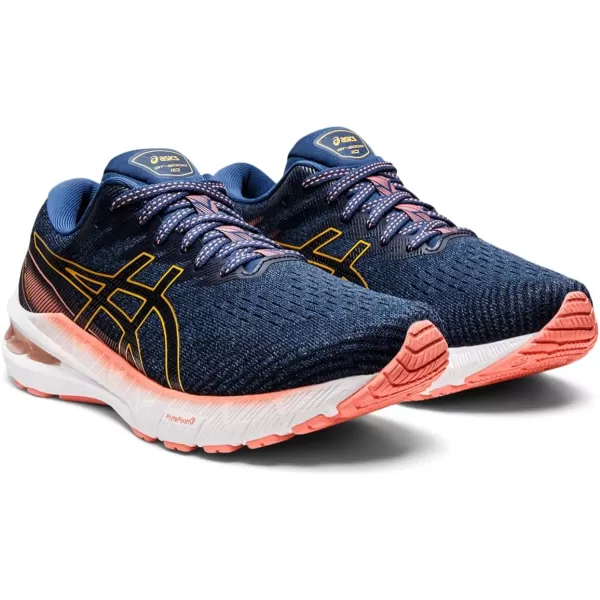 imageASICS Womens GT2000 10 Running ShoesMidnight BlueTiger Yellow