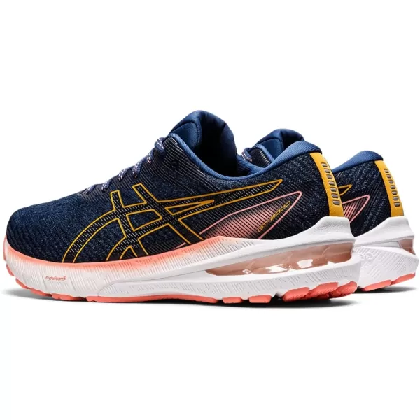imageASICS Womens GT2000 10 Running ShoesMidnight BlueTiger Yellow