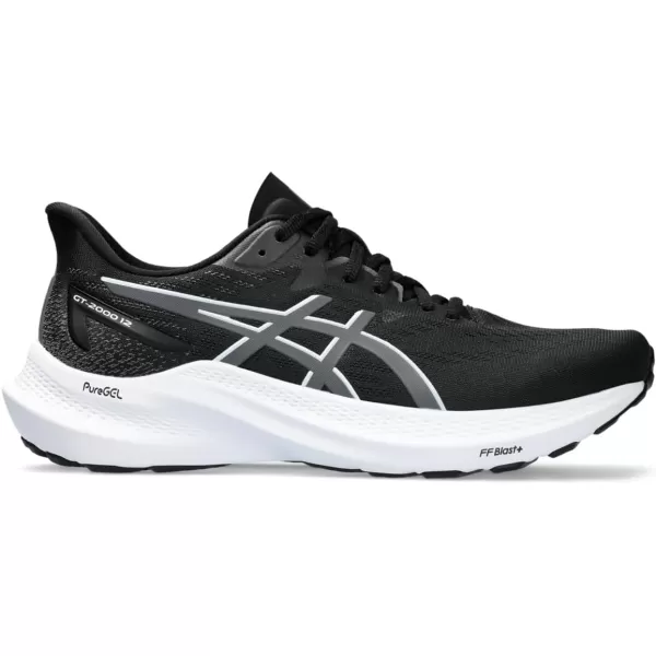 imageASICS Womens GT2000 12 Running ShoeBlackCarrier Grey