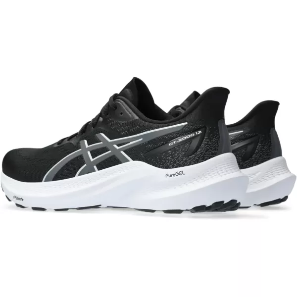imageASICS Womens GT2000 12 Running ShoeBlackCarrier Grey